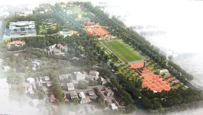 Phối cảnh quy hoạch trung tâm Hoàng thành Thăng Long trong tương lai.