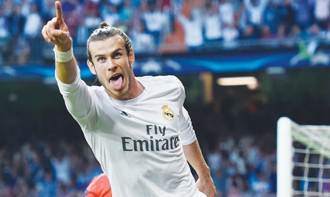 Gareth Bale ăn mừng bàn thắng đưa Real vào chung kết Champions League gặp người hàng xóm Atletico. Ảnh: GETTY IMAGES