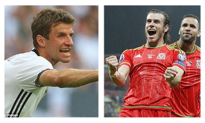 Muller và Bale được xem là những ứng viên sáng giá cho danh hiệu Chiếc giày vàng Euro 2016. Ảnh: GETTY IMAGES