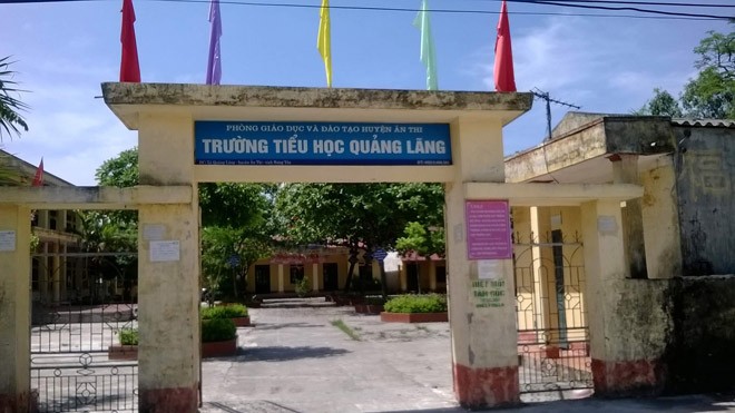 Sự việc xảy ra tại trường tiểu học Quảng Lãng.