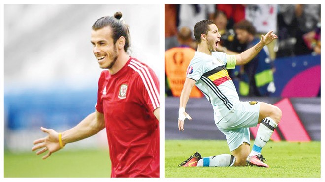 Bale hay Hazard sẽ dẫn dắt đội bóng của mình vào bán kết? Ảnh: Getty Images