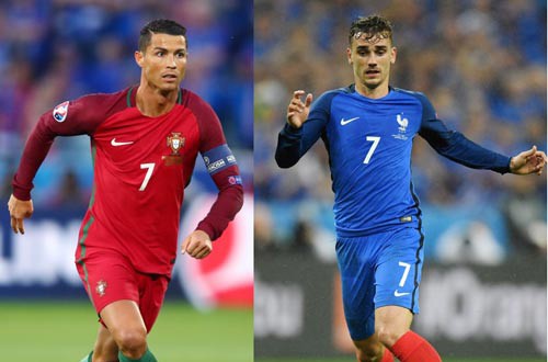 Griezmann (phải) hay Ronaldo sẽ là ông vua châu Âu đêm nay?