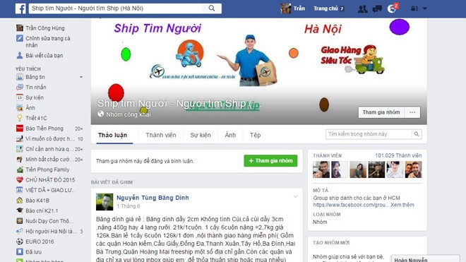 Trường và Huy khai thường lên facebook “Ship tìm người, người tìm ship” nhận chuyển hàng hóa cho người có nhu cầu để lừa đảo.