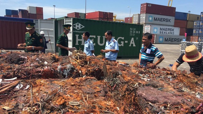 Giả vờ khai xuất khẩu vải vụn, công ty Thành Hải đã xuất lậu hàng trăm tấn phế liệu đồng, nhôm.