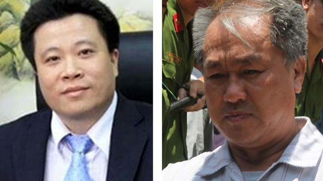 Ông Hà Văn Thắm (trái) và ông Phạm Công Danh.
