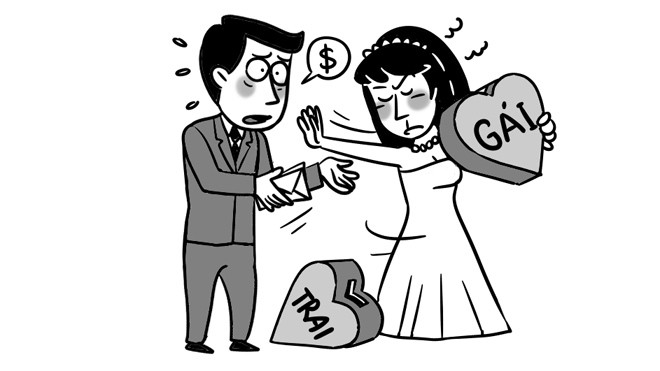 Chồng đòi lấy tiền mừng nhà gái để 'bù lỗ' tiệc cưới