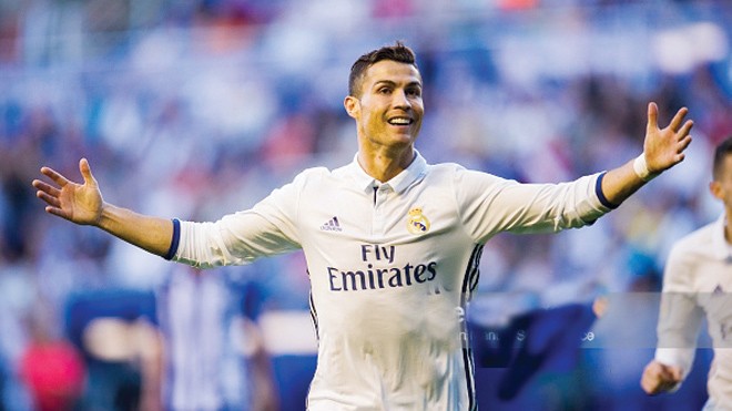 Ronaldo lập hat-trick, xóa đi những lo ngại về phong độ của anh thời gian gần đây. Ảnh: Getty Images