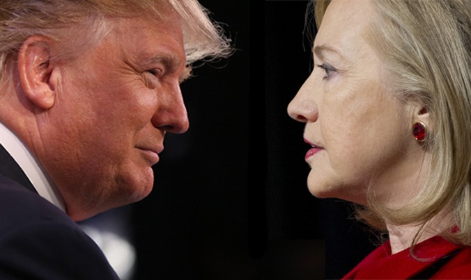 Hai ứng viên tổng thống Mỹ Donald Trump và Hillary Clinton. Ảnh: CBS News