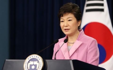 Tổng thống Hàn Quốc Park Geun-hye. Ảnh Reuters.