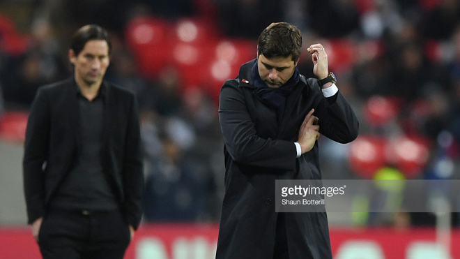 HLV Pochettino đau đầu với cuộc khủng hoảng ở Tottenham. Ảnh: Getty Images