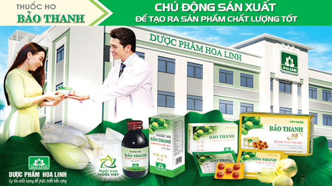 Thuốc ho Bảo Thanh được sản xuất trong nhà máy đạt các tiêu chuẩn thực hành tốt với quy trình kiểm soát chất lượng chặt chẽ.