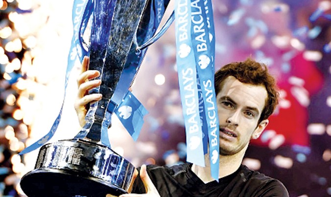 Andy Murray với danh hiệu cuối cùng trong năm, ATP World Tour Finals. Ảnh: Getty Images