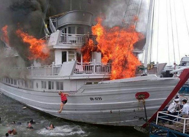 Vụ cháy du thuyền 5 sao Aphrodite vào tháng 5/2016