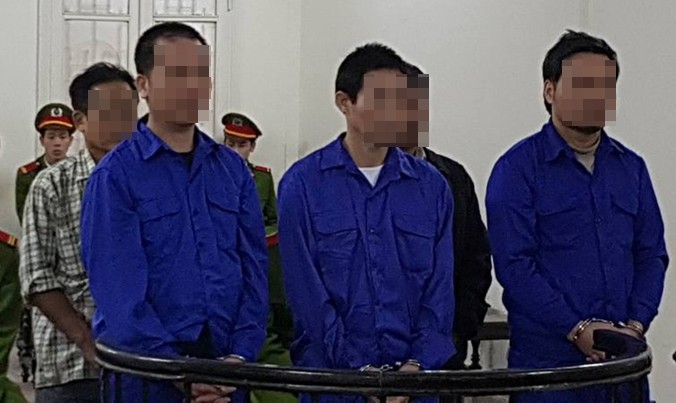 Nguyễn Văn Cường và đồng phạm tại tòa.