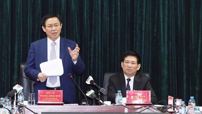 Phó Thủ tướng Vương Đình Huệ dự cuộc họp chuyên đề của Kiểm toán Nhà nước. Ảnh: PV