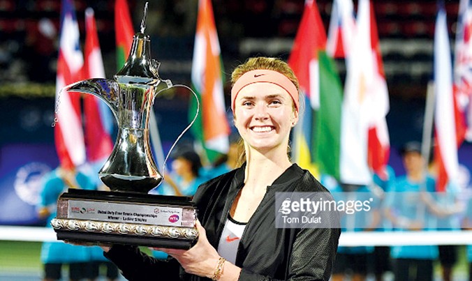 Svitolina lần đầu tiên lọt vào tốp 10 cây vợt nữ thế giới sau chiến thắng tại Dubai. Ảnh: GETTY IMAGES
