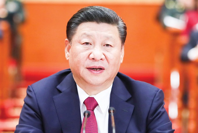 Ông Tập Cận Bình ngày 24/10 chủ trì phiên bế mạc Đại hội Đảng Cộng sản Trung Quốc lần thứ 19. Ảnh: Xinhua.