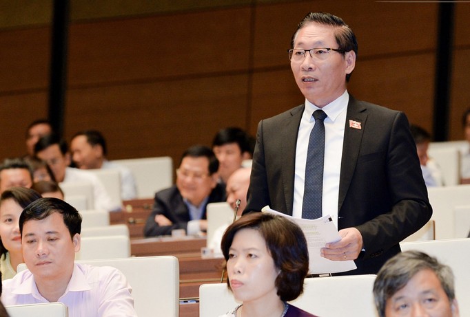 ĐB Nguyễn Chiến (Hà Nội) cho rằng, đa số cử tri quan tâm đến việc đổi mới thủ tục hành chính và cải cách trong hoạt động tư pháp. ẢNH: Như Ý.