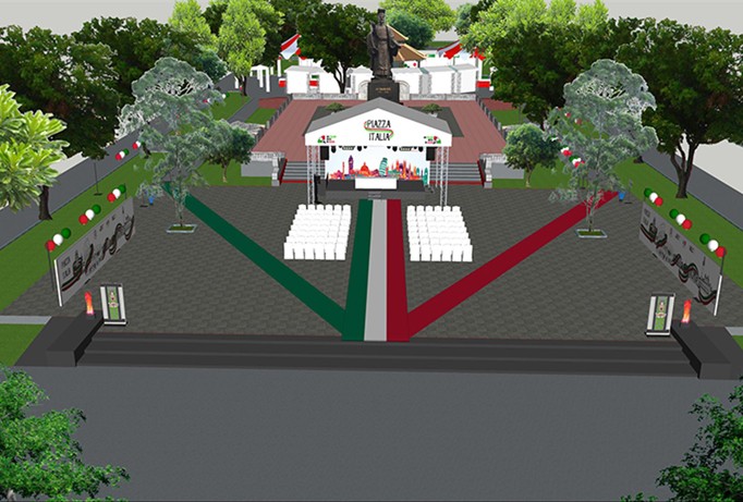 Khu vực tượng đài Lý Thái Tổ sẽ biến thành Quảng trường Ý trong hai ngày 18/11 và 19/11.