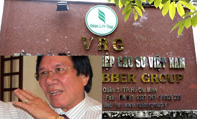 Trụ sở Tập đoàn Công nghiệp Cao su Việt Nam (ảnh lớn), ông Lê Quang Thung (ảnh nhỏ).