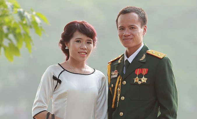 Vợ chồng trung úy An Trường Giang.