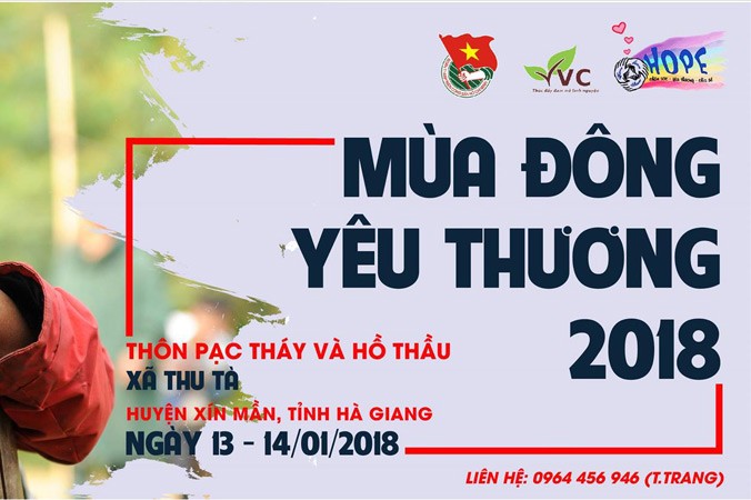 CLB tình nguyện Hope Hà Nội đang kêu gọi mọi người ủng hộ người dân, trẻ em ở xã Thu Tà, Xín Mần, Hà Giang để có một mùa đông không lạnh.