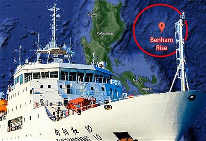 Philippines từng lên tiếng cảnh báo trước tình trạng một số tàu Trung Quốc đi vào vùng Benham Rise thuộc thềm lục địa của Philippines mà không xin phép. Ảnh: Philstar.