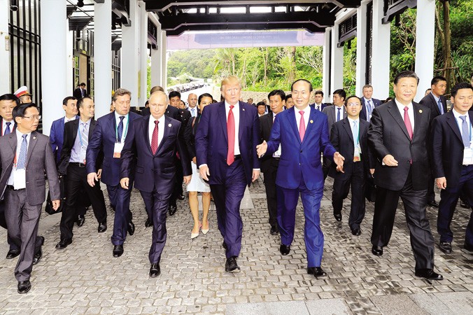 Chủ tịch nước Trần Ðại Quang và các lãnh đạo kinh tế APEC 2017.
