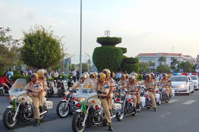 Lễ ra quân bảo đảm an toàn giao thông năm 2018 tại tỉnh Bạc Liêu.