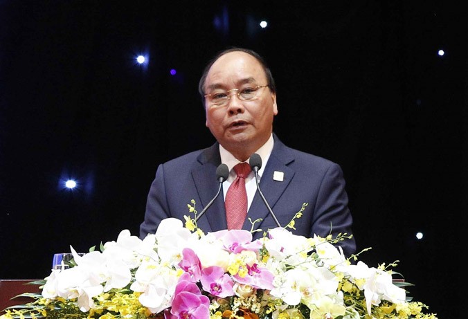 Thủ tướng Nguyễn Xuân Phúc phát biểu​. Ảnh: TTXVN.