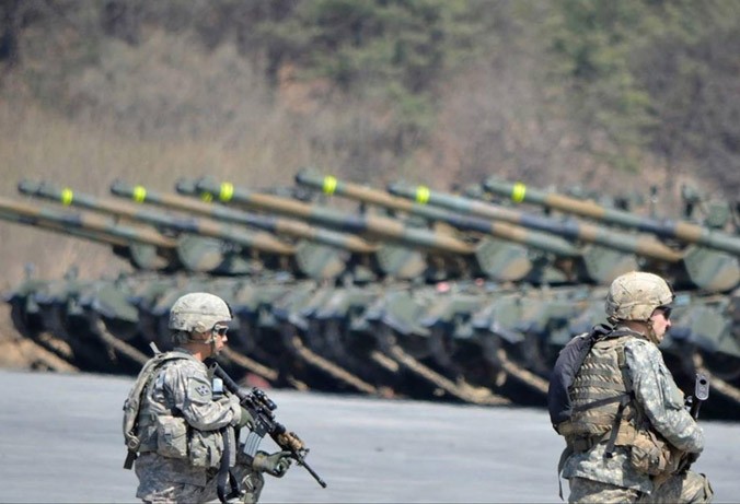 Lính Mỹ tham gia đợt tập trận Đại bàng non tại Hàn Quốc. Ảnh: The Defense Post.