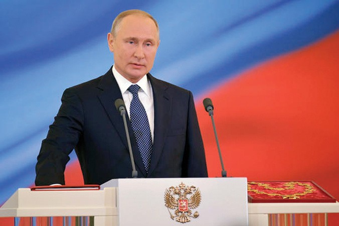 Ông Vladimir Putin trở thành Tổng thống Nga nhiệm kỳ 4 (kéo dài đến 7/5/2024). Ảnh: ap.