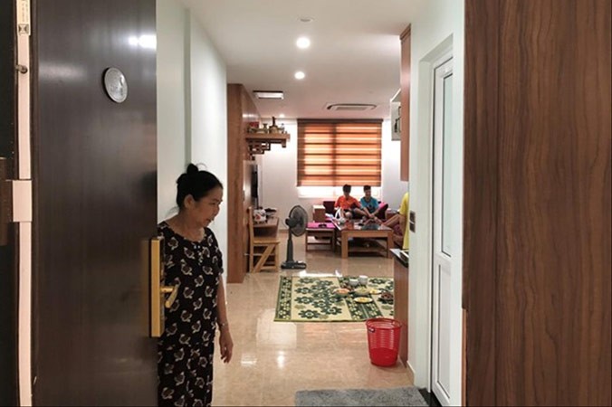 Một số hộ dân đã vào ở tại công trình Tổ hợp dịch vụ thương mại, văn hóa, thể thao, nhà ở và văn phòng cho thuê số 493 Trương Định.