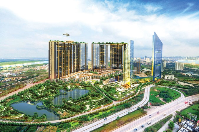 Hàng loạt các dự án cao cấp mọc lên làm thay đổi diện mạo đô thị Hà Nội (Ảnh dự án Sunshine City).