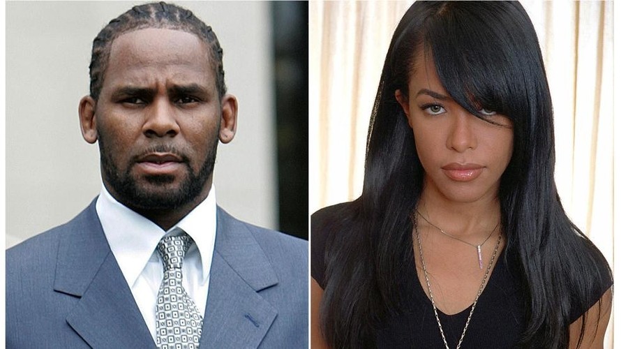 R.Kelly (trái) bị cáo buộc cưới chui ca sĩ Aaliyah (phải) lúc cô 15 tuổi. Sau đó, Aaliyah chết trong một tai nạn máy bay ở Bahamas. Ảnh: AP