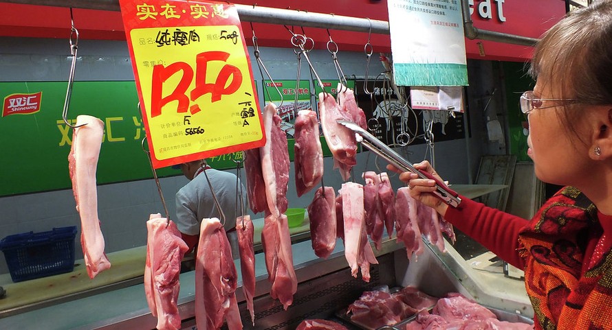 Thịt lợn từ Mỹ là một trong những mặt hàng Trung Quốc ưu đãi về thuế lần này ảnh:Sputnik