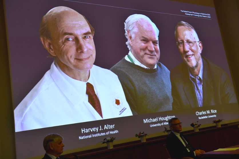 Ba nhà khoa học đoạt giải Nobel Y học 2020