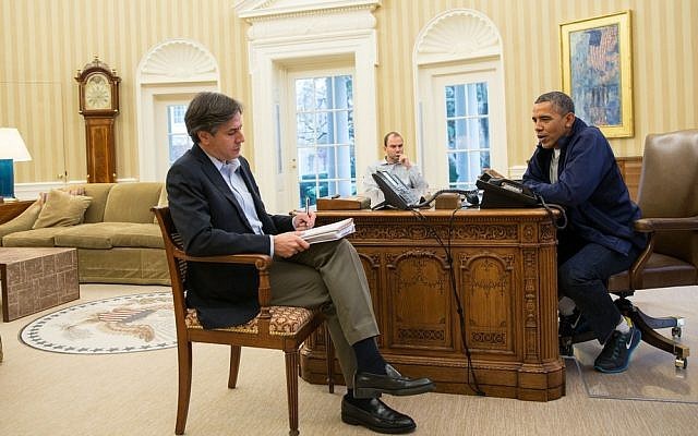 Ông Antony Blinken (trái) và Tổng thống Obama