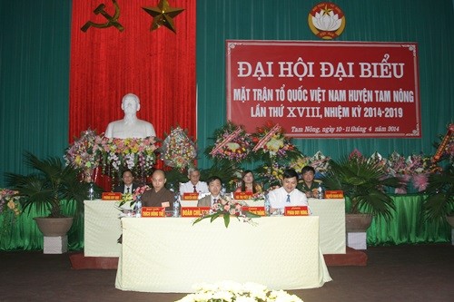 Đại hội Đại biểu MTTQ Tam Nông lần thứ XVIII