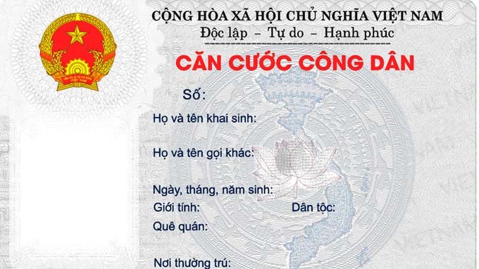 Mẫu thẻ căn cước công dân do Bộ Công an giới thiệu. 