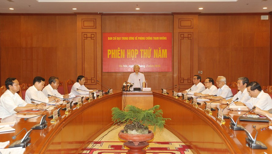 Tổng Bí thư Nguyễn Phú Trọng chỉ trì Phiên họp thú 5 của Ban chỉ đạo Trung ương về phòng, chống tham nhũng