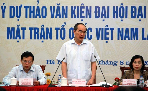Chủ tịch Ủy ban Trung ương Mặt trận Tổ quốc Việt Nam Nguyễn Thiện Nhân