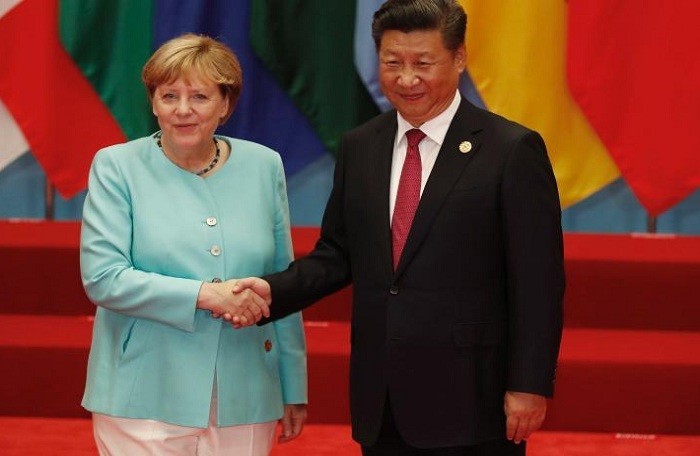 Chủ tịch Trung Quốc Tập Cận Bình và Thủ tướng Đức Angela Merkel