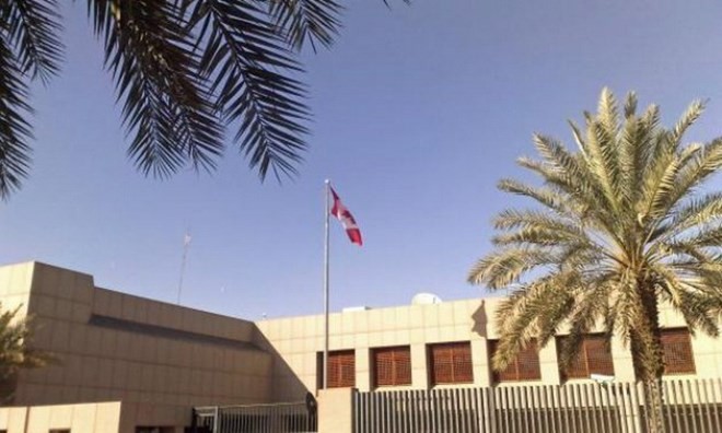 Đại sứ quán Canada tại Riyadh. (Nguồn: atimes)