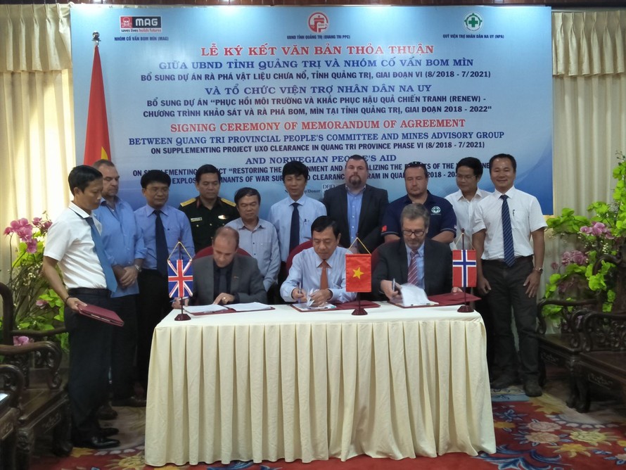 Lễ ký kết thỏa thuận hợp tác bổ sung tại Quảng Trị.