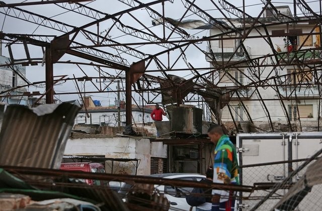 Quang cảnh còn lại sau khi cơn bão quét qua Cuba