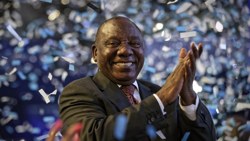 Chủ tịch ANC Cyril Ramaphosa nhiệt liệt hoan nghênh chiến thắng trong cuộc bầu cử tại lễ ăn mừng tại Pretoria, Nam Phi