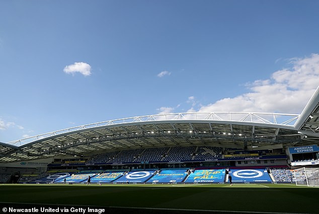 Sân nhà của CLB Brighton sẽ lần đầu tiên được đón khán giả vào sân kể từ giữa tháng 3. Ảnh: Getty Images.