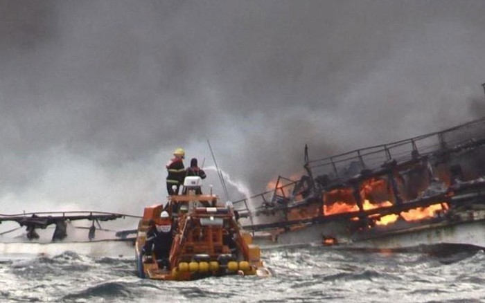 Vụ cháy tàu khiến 6 thuyền viên Việt mất tích ở Hàn Quốc