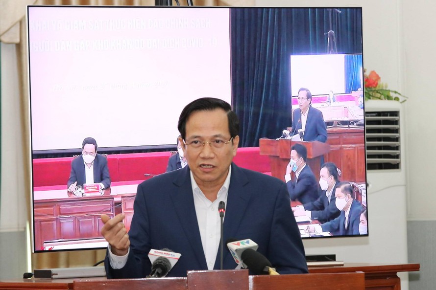 Bộ trưởng Đào Ngọc Dung phát biểu tại hội nghị